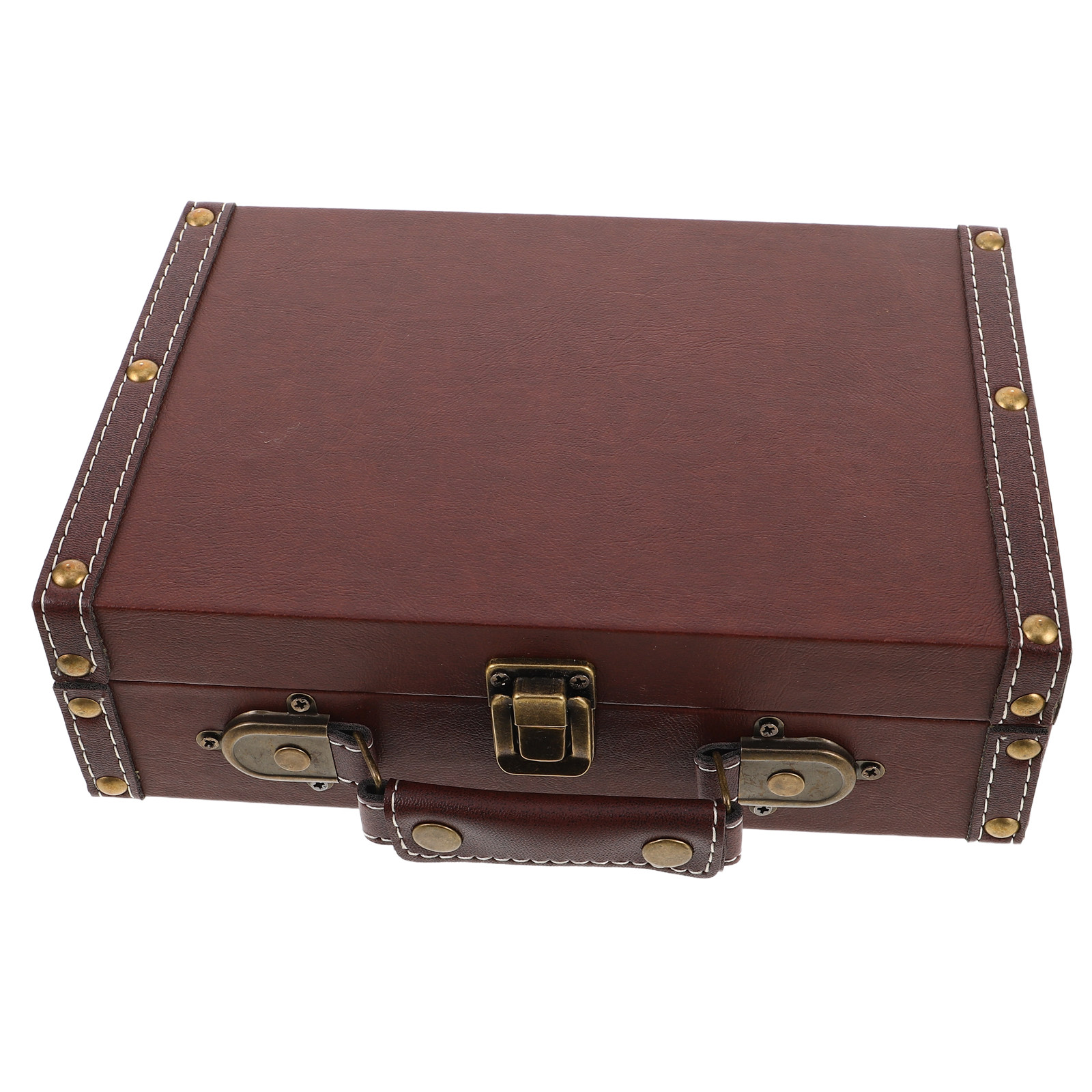 Retro Vintage Trunk Suitcase - Vintage Wooden Storage Box Retro Suitcase