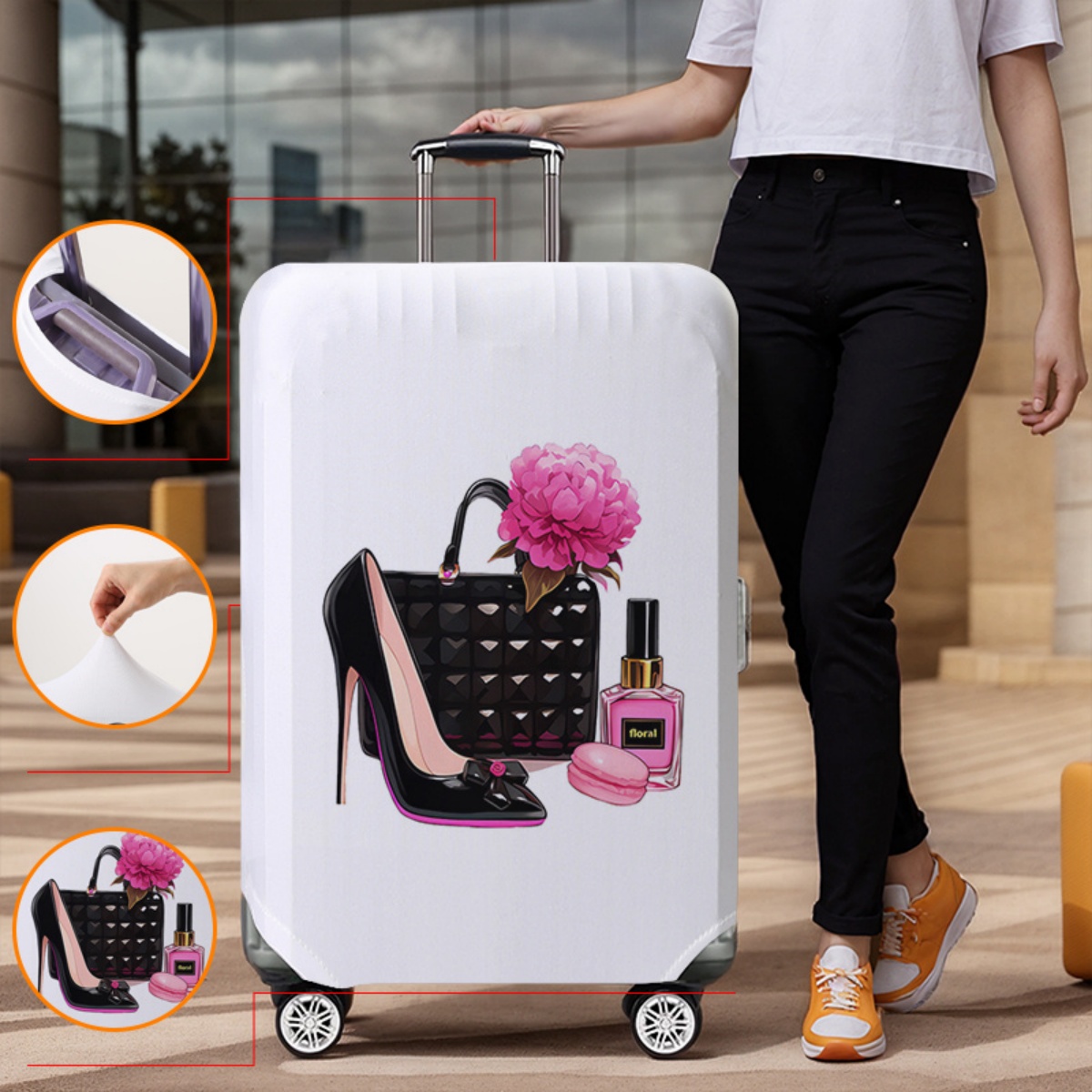 Luggage Cover Protector Elasti - Waterproof Suitcase Cover Protector ulasan dan harga
