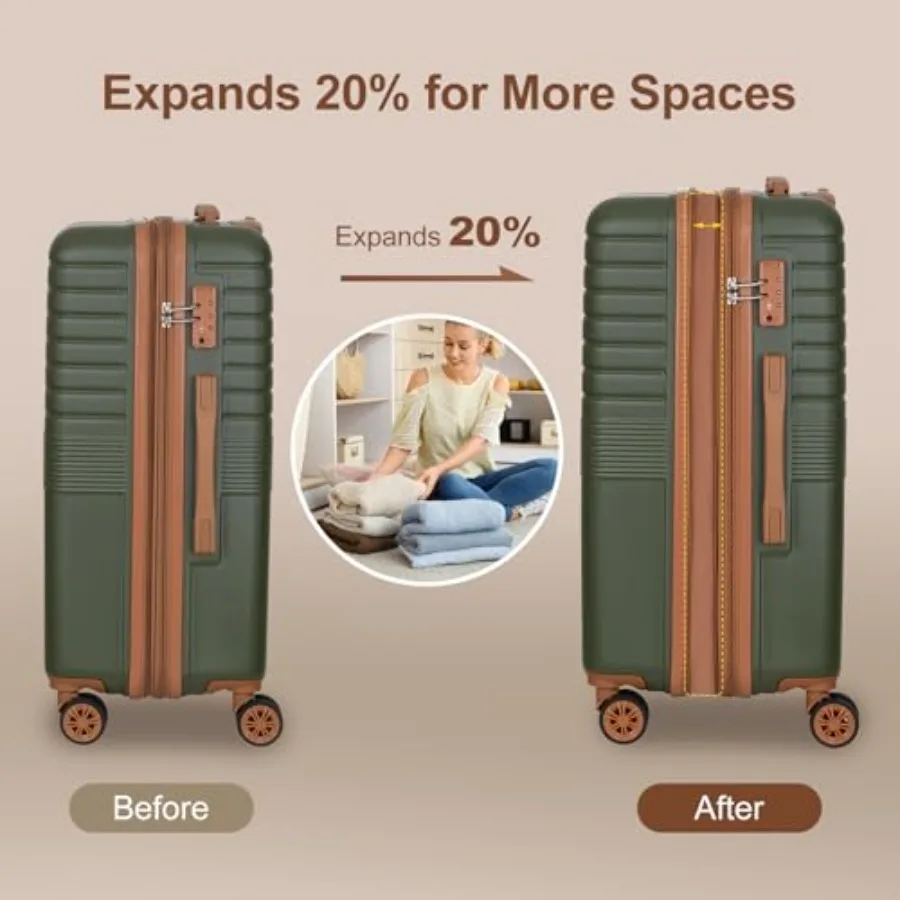 3-Piece Expandable Luggage Set - Expandable Hard Shell Luggage Set ulasan dan harga