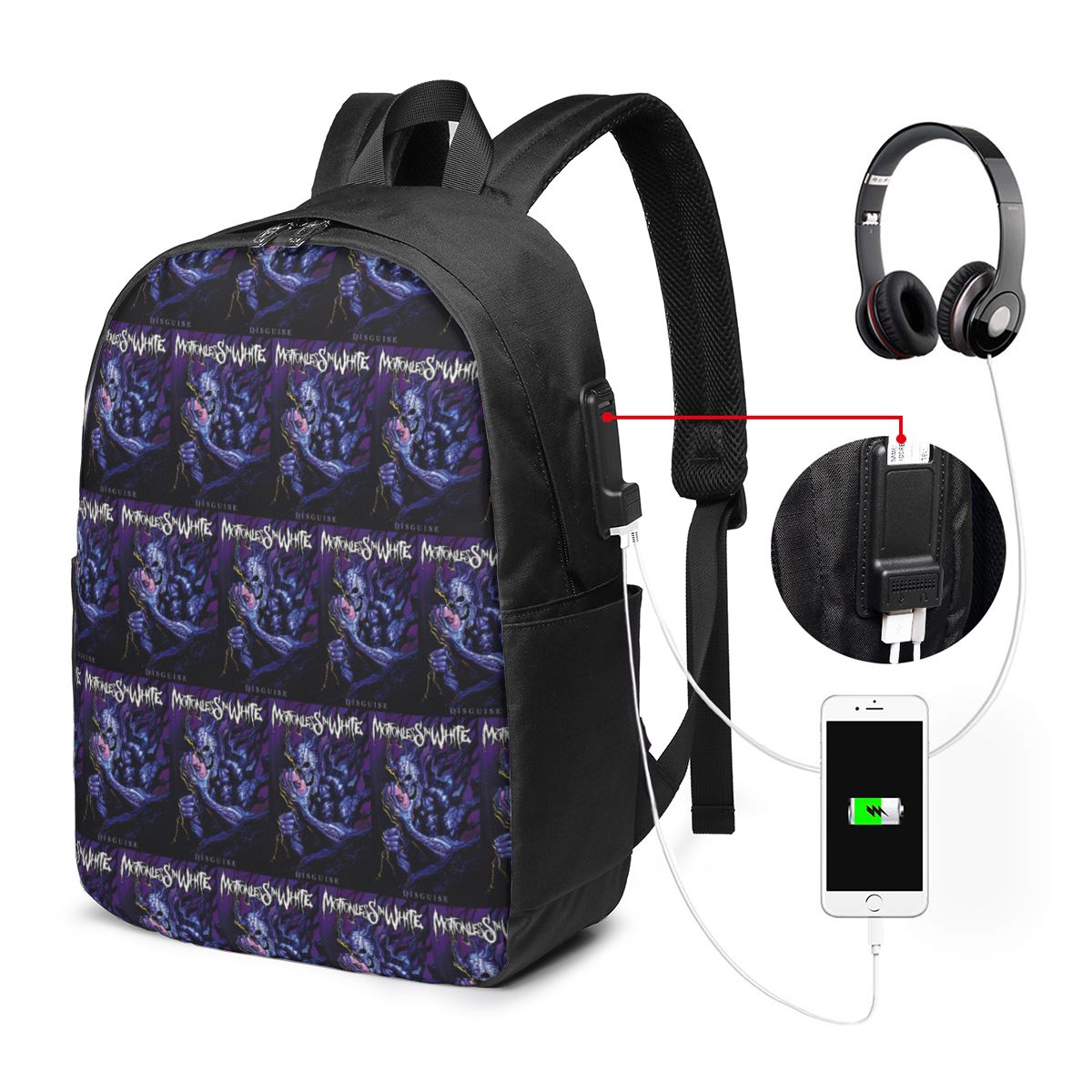 Motionless In White Backpack T - Backpacks ulasan dan harga