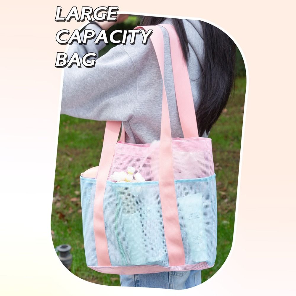 New Handheld Swimming Bag Mesh - Cosmetic Bags ulasan dan harga