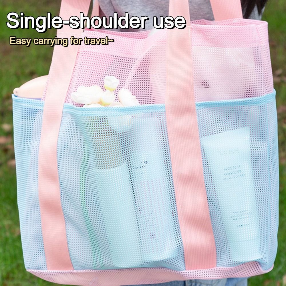 New Handheld Swimming Bag Mesh - Cosmetic Bags ulasan dan harga