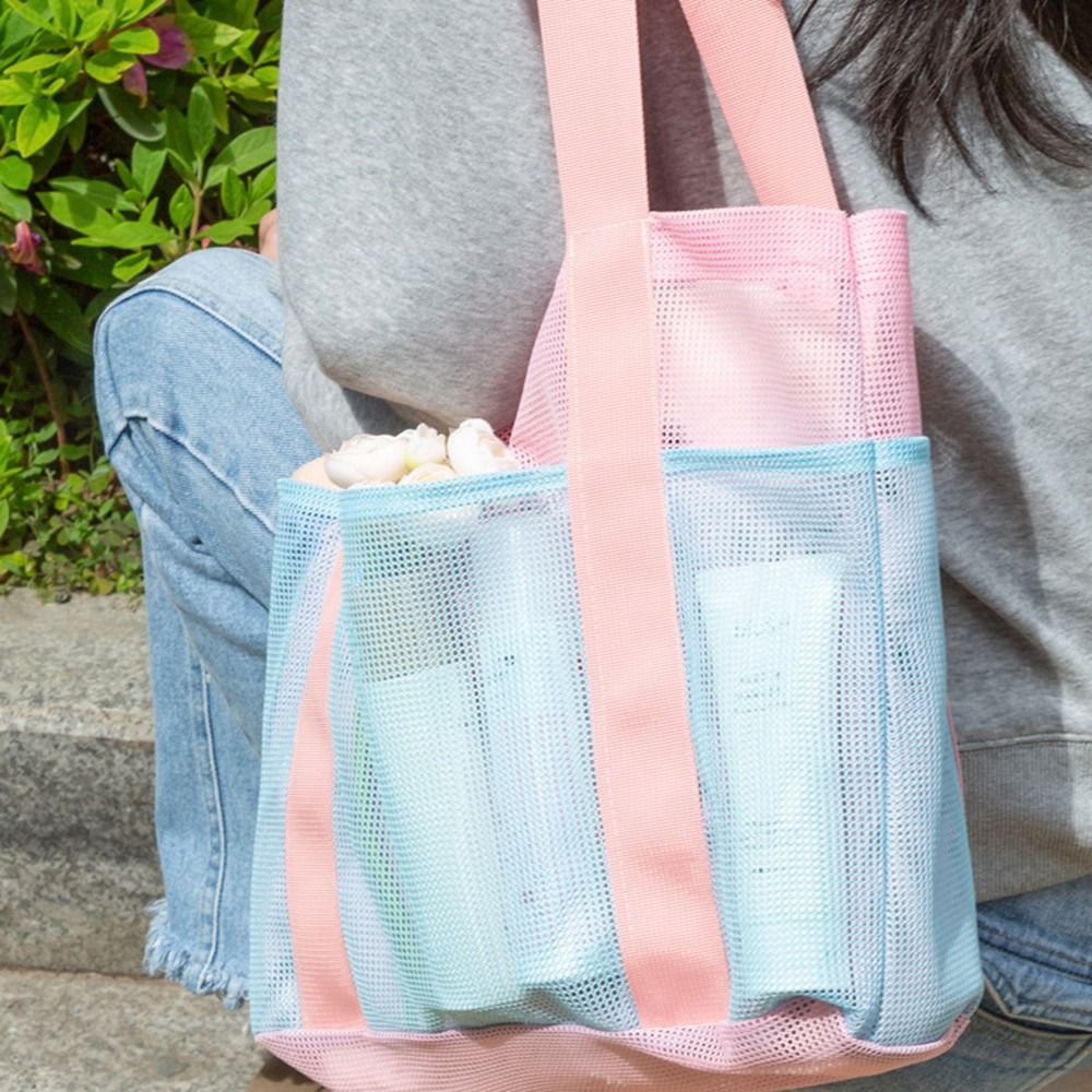 New Handheld Swimming Bag Mesh - Cosmetic Bags ulasan dan harga