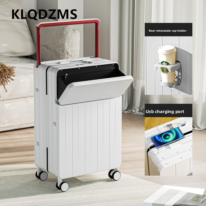 KLQDZMS Multifunctional Suitca - Front Opening Laptop Luggage 24 Inch ulasan dan harga