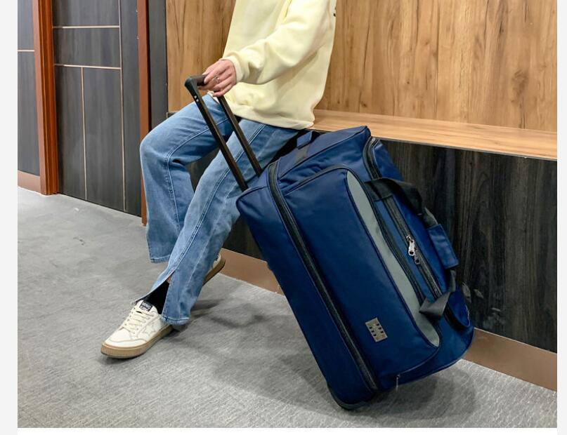 22 inch Men carry on hand Lugg - Foldable Rolling Luggage Bag ulasan dan harga