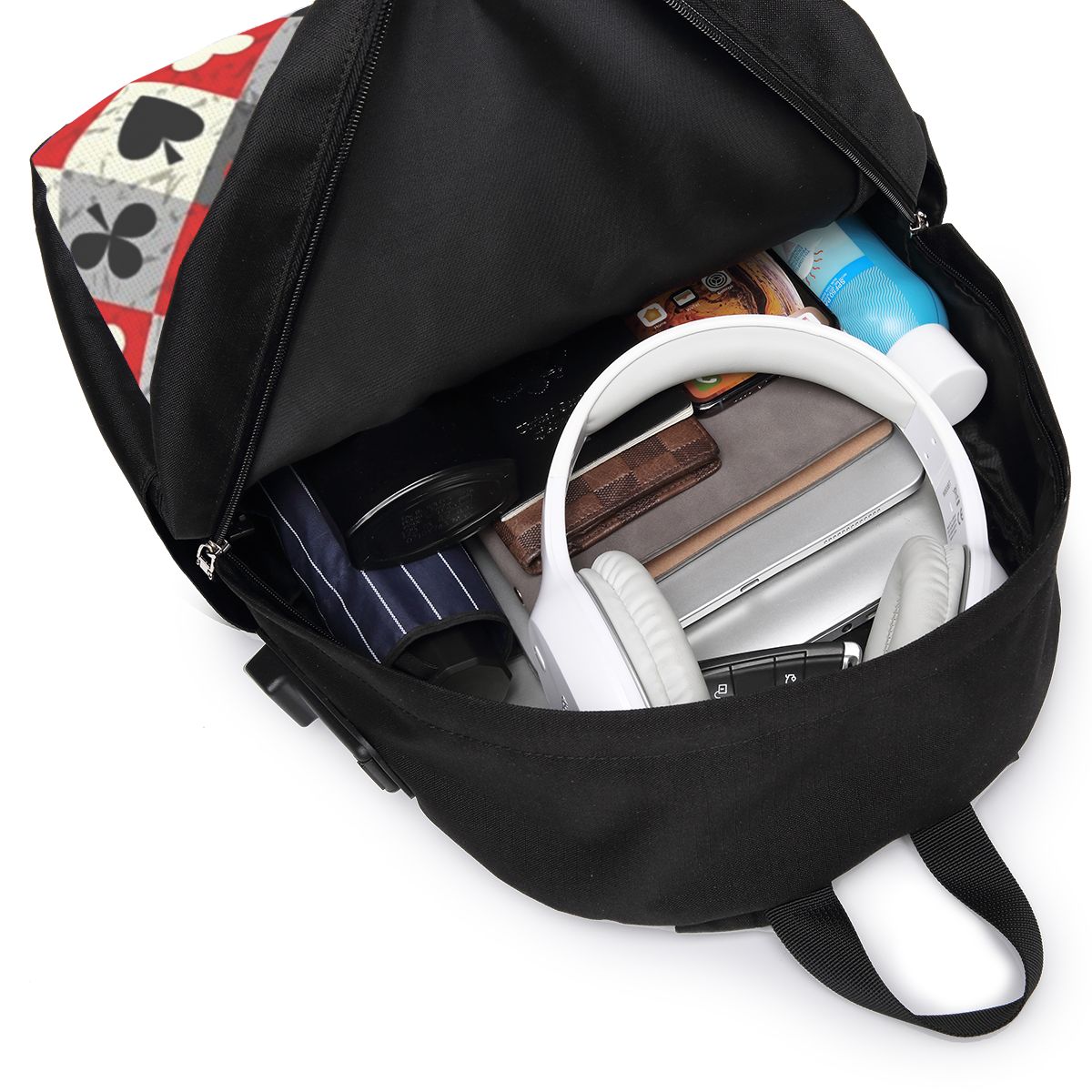 Playing Cards Poker Print Back - Backpacks ulasan dan harga