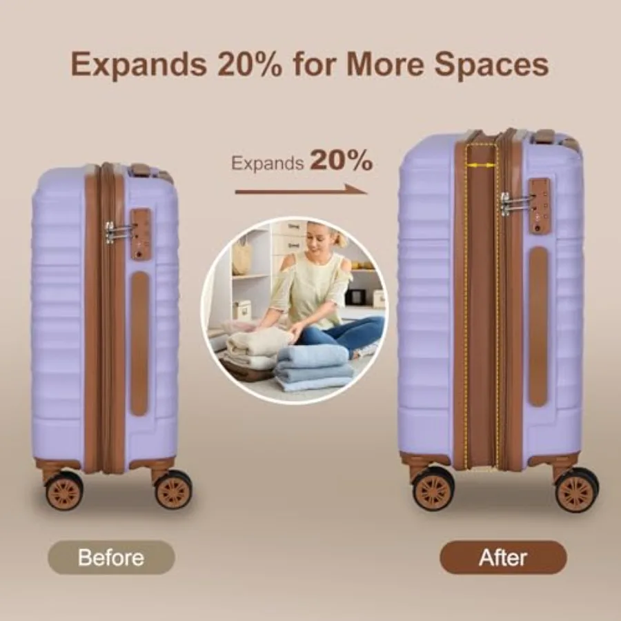 3-Piece Expandable Luggage Set - Expandable Hard Shell Luggage Set ulasan dan harga