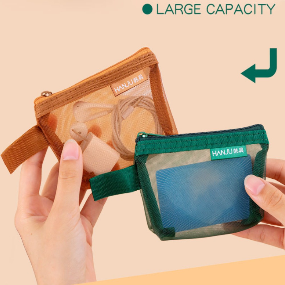 New Mesh Fabric Travel Grid Ba - Wallets ulasan dan harga
