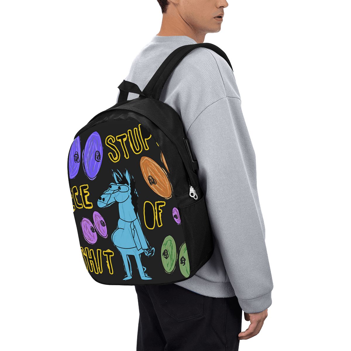 Cartoon Bojack Horseman Stupid - Backpacks ulasan dan harga