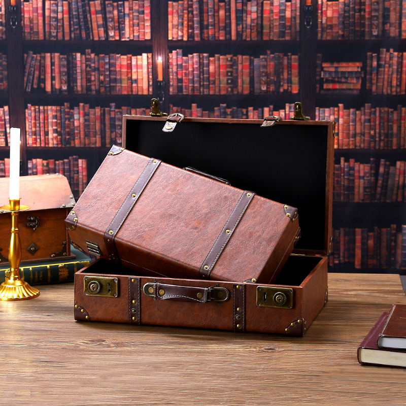 Vintage Wooden Suitcase Multi- - Retro Vintage Trunk Suitcase ulasan dan harga